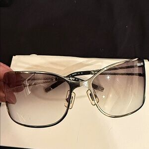 Miu Miu Black and Silver Gradient Sunglasses